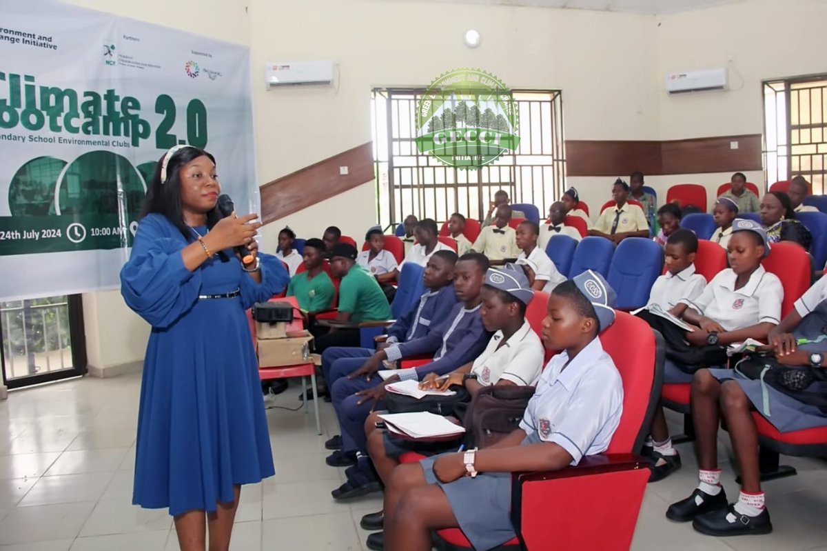 _grenchi's tweet photo. Moments from the #ClimateBootcamp 2.0
We had an enlightening session on the topic: #ClimateAction: Importance of Environmental Club and Examples of Student-Led Project. The session was led by Ms. Funmilayo Adeniyi who is a lecturer in the faculty of Environmental Sciences, Unizik https://t.co/Z8aDmGMs9N
