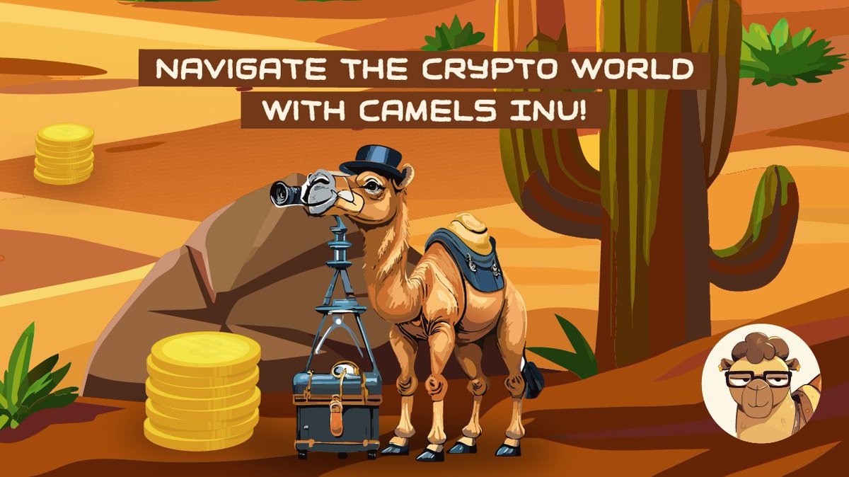 CamelsInu's tweet photo. Camels, the "ships of the desert," travel vast sandy terrains with ease. 

Just like them, Camels Inu navigates the crypto world to bring you unparalleled growth and stability. Embrace the adventure with us! 

Join us: https://t.co/JUSGqQgIIG 

$CAMEL #CamelsInu #AI https://t.co/vvjN7SYFAD