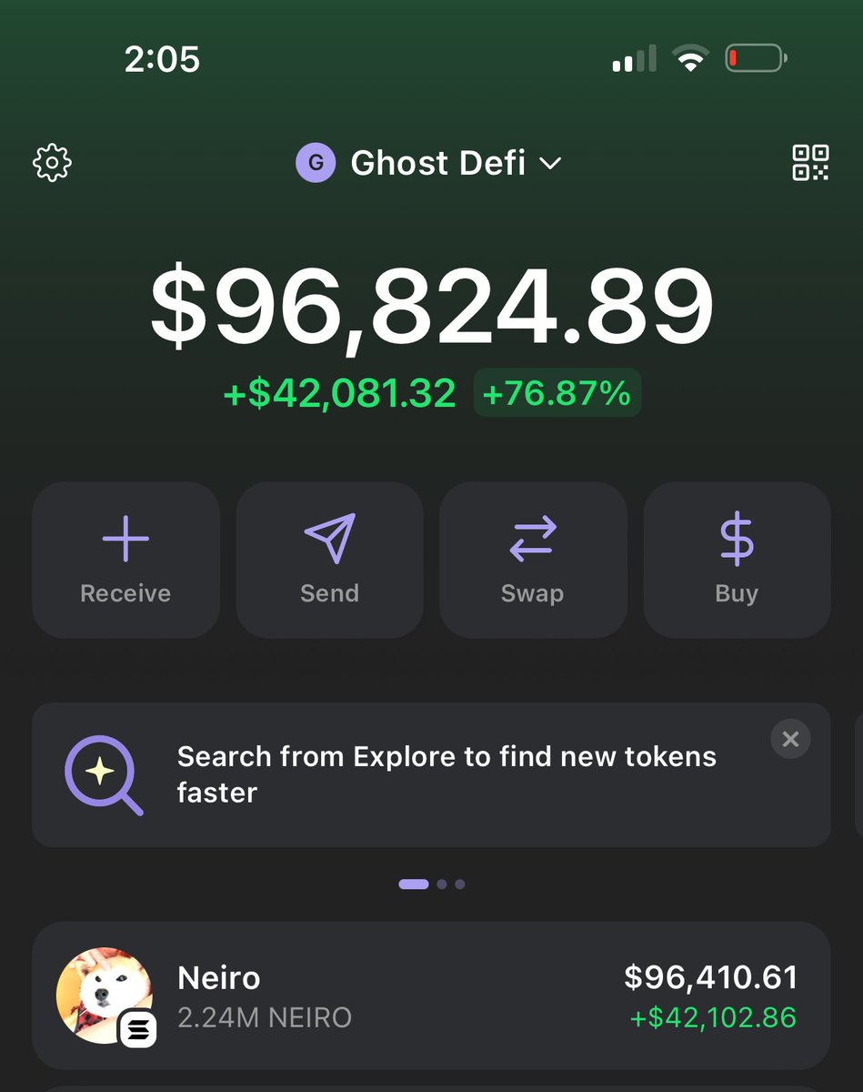 defi_ghost's tweet photo. Called buy on $Neiro at 4mill in my tg, told you buy at 12 mill, then 20 and now 40mill MC!! Buy the OG Neiro ! BroPump is different, next call on buy will be at 100 mill you have all been warned !!! 

1 of my wallets 📈 No initial all profits I’ll take till 1 billion MC !!! This is what conviction looks like, the doge of this cycle is here! @NeiroWoof