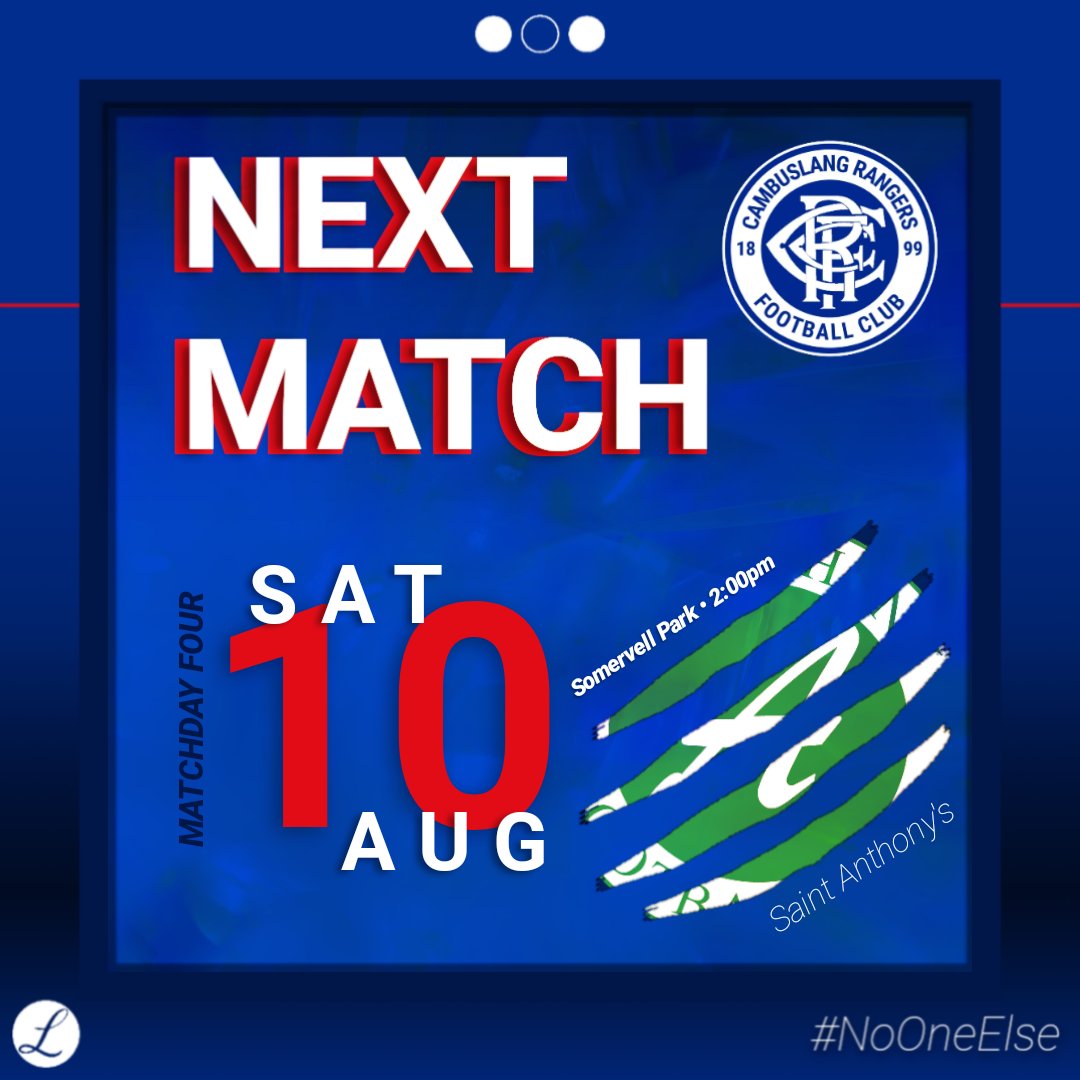🏡🔥 Back home next weekend!

The Lang look to get back to winning ways as we face <a href="/SaintAnthonysFC/">Saint Anthony's FC</a> in the 24/25 <a href="/OfficialWoSFL/">West of Scotland Football League 🏴󠁧󠁢󠁳󠁣󠁴󠁿</a> Second Division.

Cash only pay at the gate:
Adults - £7
Concessions - £4
U12 - 🆓

🎟️ 24/25 season tickets will be available for purchase.

#NoOneElse
