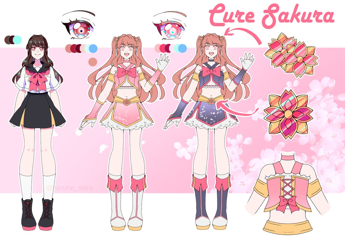 harune_seira's tweet photo. 🌸 Cure Sakura's Character sheet 🌸

#precure #fancure #prettycure #プリティストア #ArtistOnX https://t.co/gKWNDx46AR