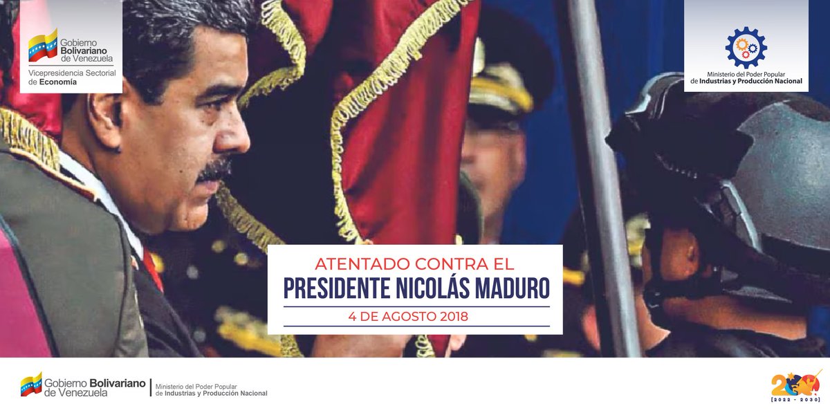 MPPIPNVEN's tweet image. Fallido atentado perpetrado durante un acto aniversario de la Guardia Nacional Bolivariana, en Caracas, usando drones cargados de explosivos contra el presidente Maduro. Todo planificado por la derecha del país y fuerzas extranjeras.
