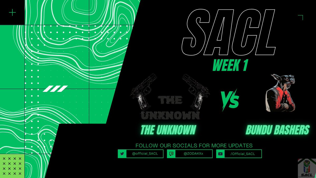 We continue with the fireworks with a double header. We are live with the first match of the day.

🖥️The Unknown vs Bundu Bashers

🖥️ twitch.tv/zodakxx