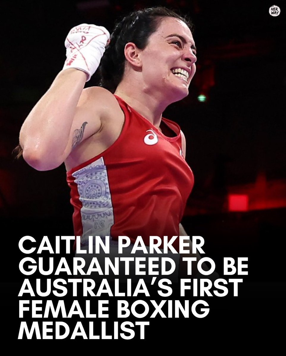 herwaysports's tweet photo. Caitlin Parker WILL be Australia’s first female Olympic boxing medallist. It just remains to see what colour. Great to see @skyebnic there to congratulate Caitlin afterwards! https://t.co/9pFyVgG1j3