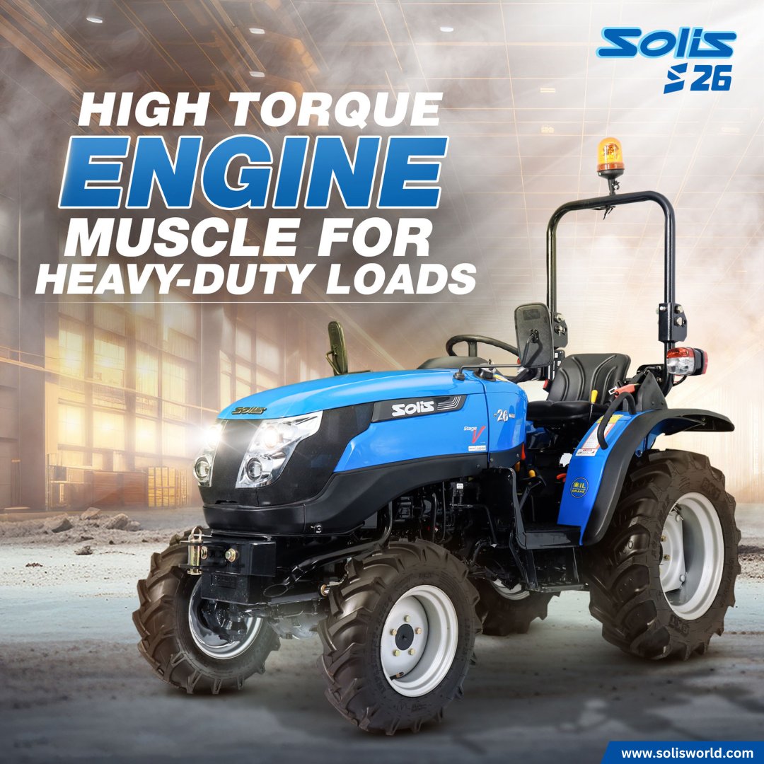 SolisTractor's tweet photo. Experience the unparalleled strength of S26 HP Torque, defining the ultimate load capacity at maximum engine performance.
For more details, visit:- https://t.co/ajJR53Eit2
#SturdySunday #SolisTractorsInternational #SolisTractors #SolisOnTheField https://t.co/7qDdOtZcUm