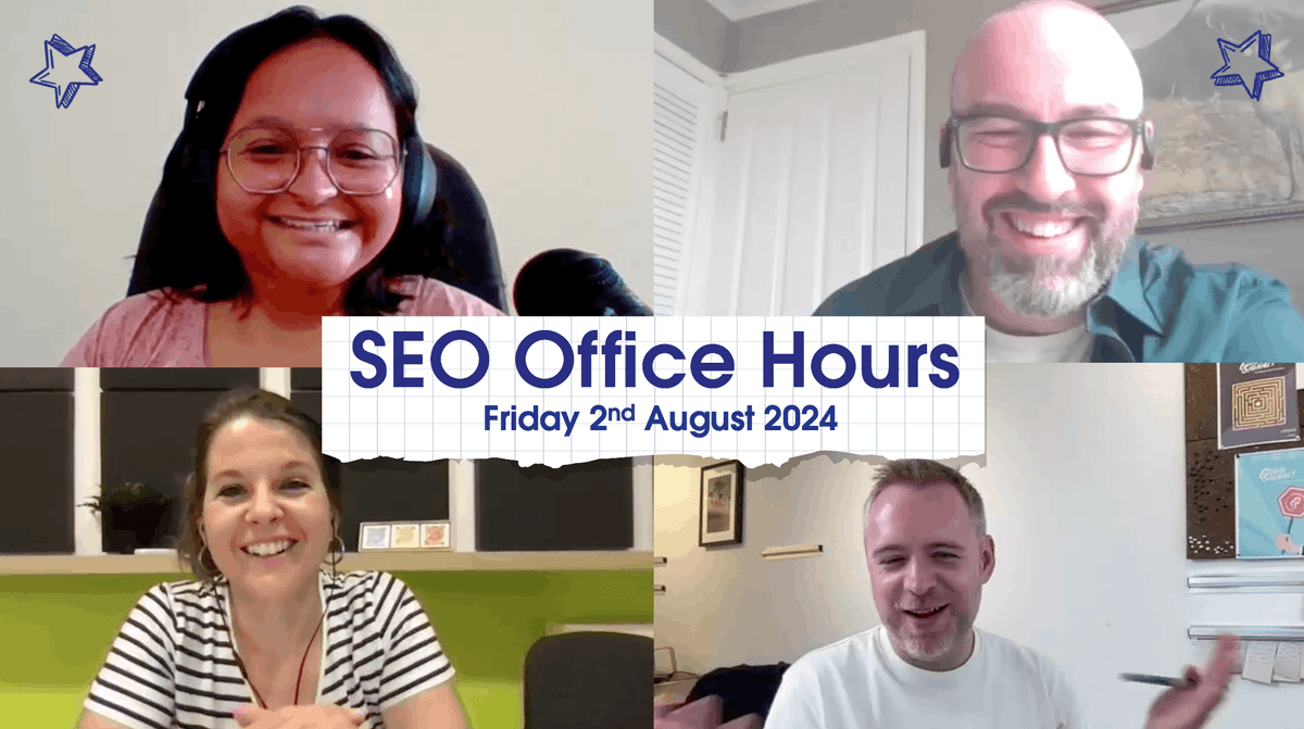 Good Signals (@good_signals) on Twitter photo On Friday, two SEO legends — <a href="/Ilovechoclates_/">Preeti Gupta</a> and Chris McKane — joined <a href="/MichaelChidzey/">Michael Chidzey</a> and <a href="/SEOJoBlogs/">J Turnbull 🇺🇦</a> for SEO Office Hours. Head over to our website to watch the full video, get the invites added to your calendar 📅, and submit questions! #FindYourWay #SEO #SEOissues #SEOtips On Friday, two SEO legends — <a href="/Ilovechoclates_/">Preeti Gupta</a> and Chris McKane — joined <a href="/MichaelChidzey/">Michael Chidzey</a> and <a href="/SEOJoBlogs/">J Turnbull 🇺🇦</a> for SEO Office Hours. Head over to our website to watch the full video, get the invites added to your calendar 📅, and submit questions! #FindYourWay #SEO #SEOissues #SEOtips