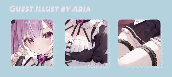 ゲストイラストは超美麗なイラストを描かれてて尊敬している絵師様のAriaさん(#ariacyu )にお願いしました本当に綺麗で可愛い素敵なイラストありがとうございました 