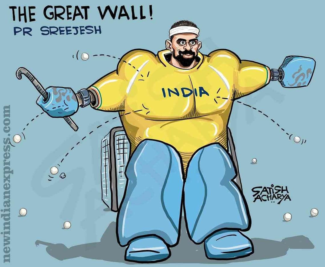Krishna_Bihari's tweet photo. @TimesAlgebraIND The Great Wall of India PR Sreejesh

Congratulations Team India 💪🇮🇳

#Hockey https://t.co/2hsHEedRzv