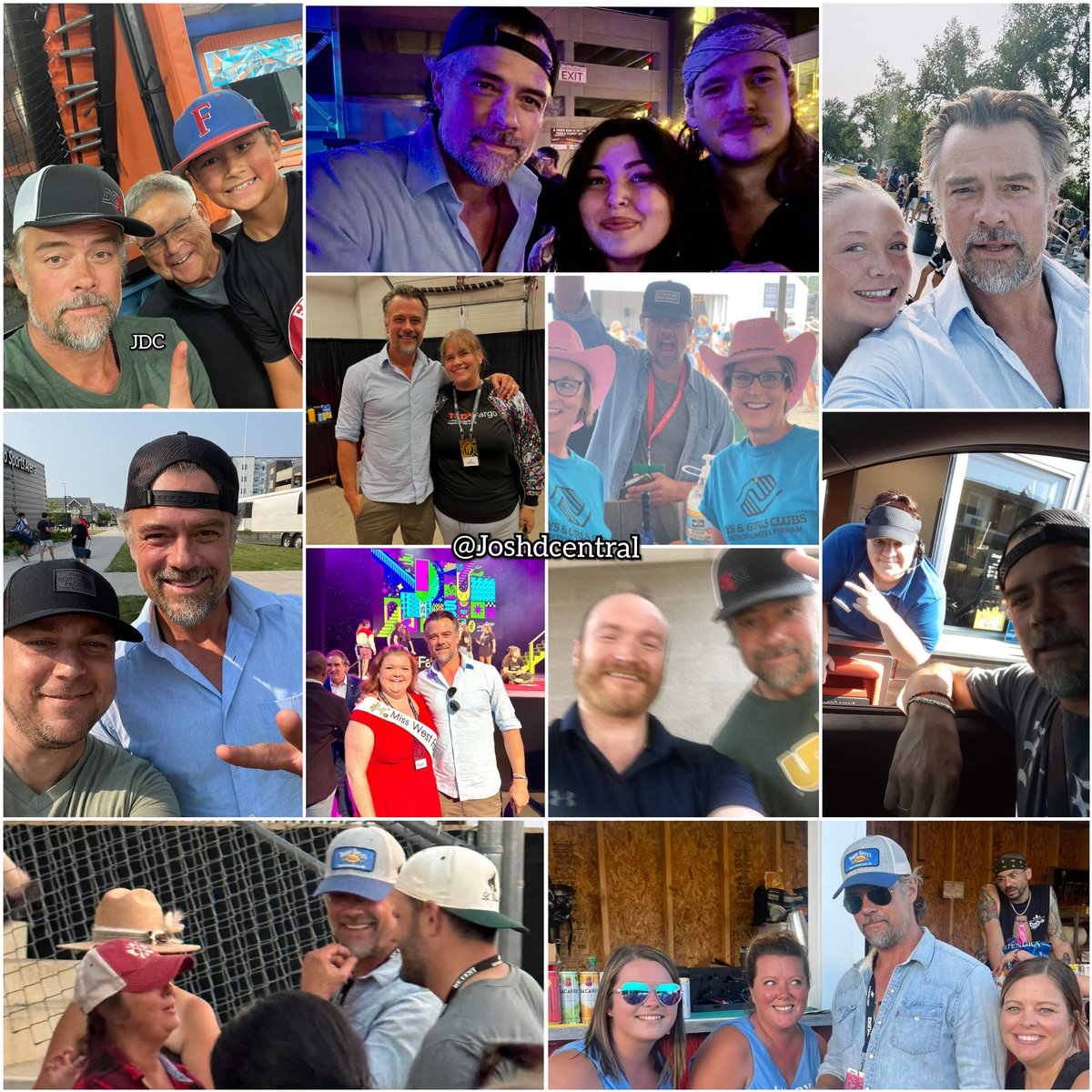 JoshDcentral's tweet photo. Collage of My dear @joshduhamel
with lucky fans!! So very cute ☺️
July and August 2024. 📷
One of my favorite person 🥰
#joshduhamel #joshduhamelcentral #foreverwithjosh #prettyboy #actor #besthuman https://t.co/V2Ni1I1ULs