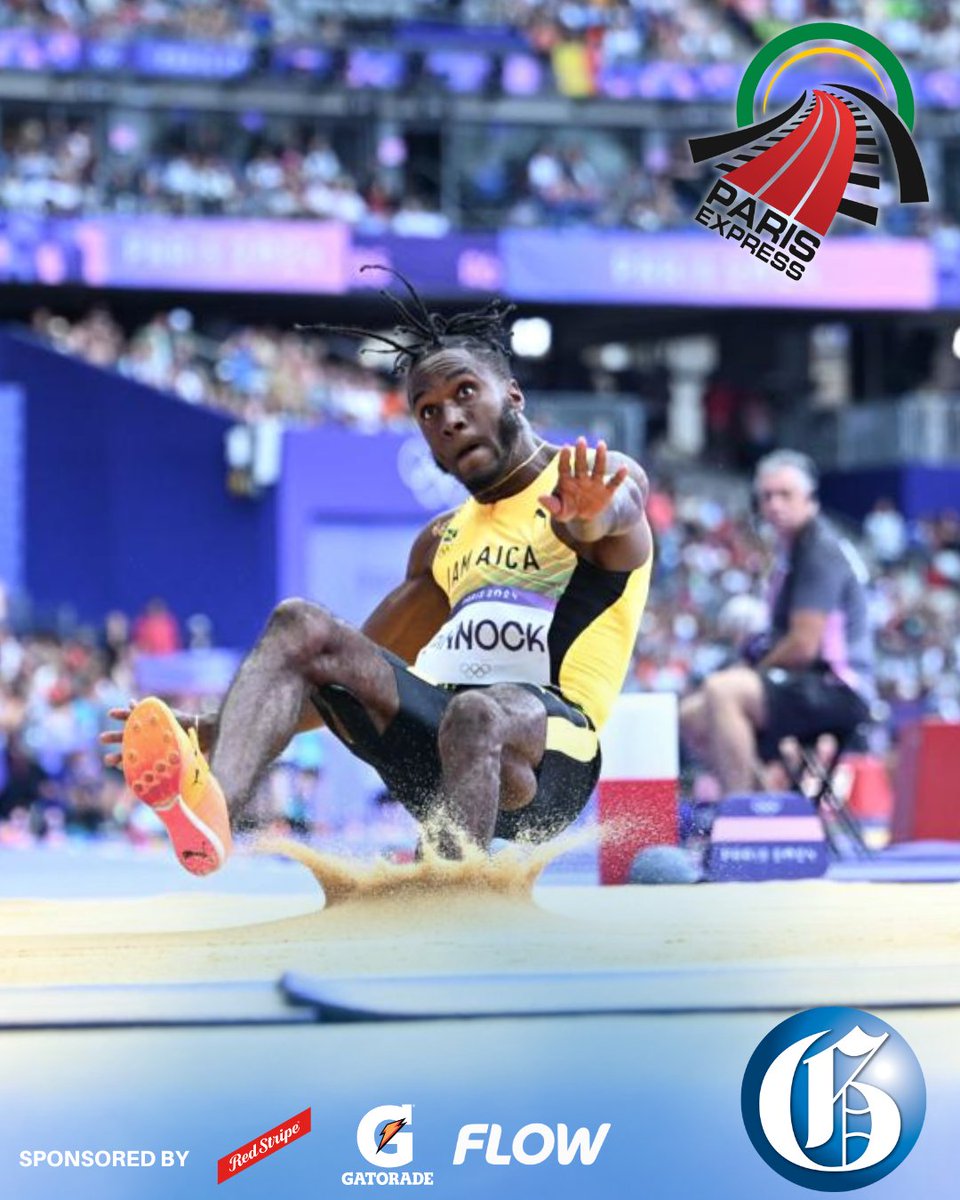 JamaicaGleaner's tweet photo. Wayne Pinnock placed fifth in Group B of the men's long jump qualification round to qualify for the final at the Olympic Games in Paris, France. He produced a distance of 7.96M to solidify his spot.

📸: Gladstone Taylor

#GLNRSports
#ParisExpress
#ParisOlympics https://t.co/q0vQTWs0Ee