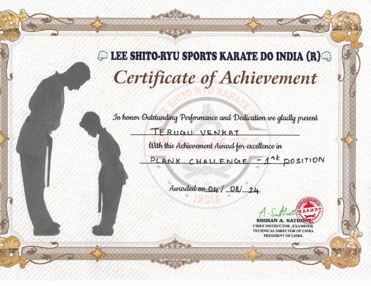 VenkatTerugu's tweet photo. Unexpected morning twist: Went to pick up my kid from their karate 🥋belt exam center, ended up acing a surprise parent fitness test! 🥇🏆✌️ #FitnessGoals #SurpriseWin #ProudParent #Plank https://t.co/sk6aMrW5Bv