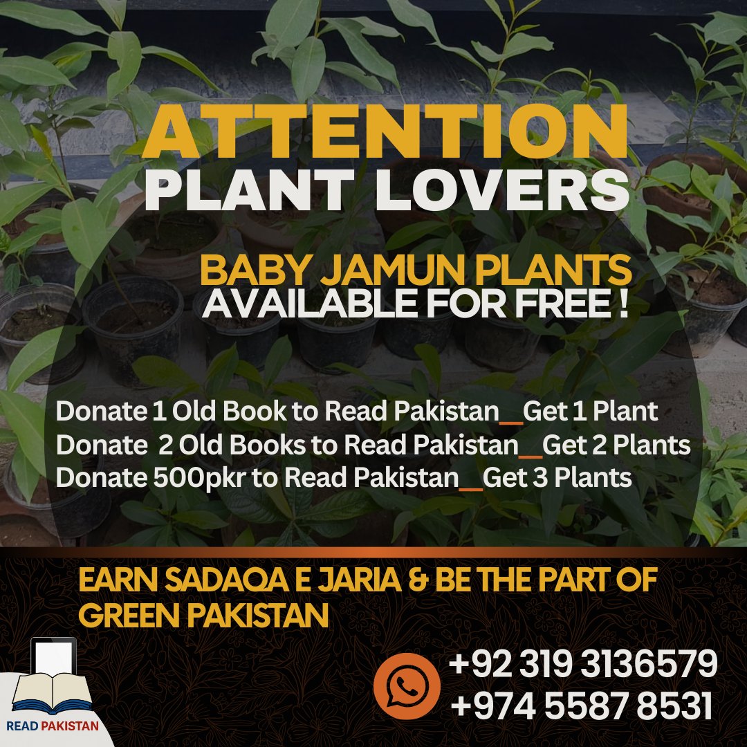 Fatmagilani's tweet photo. 🌿Attention, plant lovers!📷We're excited to announce that Sir Shabir (Friend of Read Pakistan) has generously given the initiative to Read Pakistan, offering baby Jamun plants for free!📷#ReadPakistan #PlantLovers #DonateBooks #GreenInitiative #SupportReading #CommunitySupport https://t.co/1l9jvewPhF