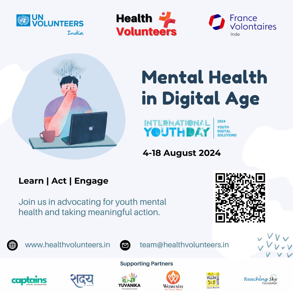 UNV India (@unv_india) on Twitter photo 🌟Exciting News!🌟
<a href="/UNV_India/">UNV India</a> with <a href="/volhealth/">healthvolunteers</a>, <a href="/FVolontaires/">France Volontaires</a> & other non-profit organizations are launching the groundbreaking campaign: Mental Health in the Digital Age. This initiative addresses the unique mental health challenges faced by today's youth due to digitalization. 🌟Exciting News!🌟
<a href="/UNV_India/">UNV India</a> with <a href="/volhealth/">healthvolunteers</a>, <a href="/FVolontaires/">France Volontaires</a> & other non-profit organizations are launching the groundbreaking campaign: Mental Health in the Digital Age. This initiative addresses the unique mental health challenges faced by today's youth due to digitalization.
