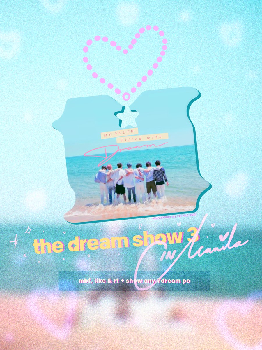 ೃ⁀➷ ‘’ TDS3 fansupport by fei and andi 🤍

— d1 and d2
— mbf, like &amp; rt + show any 7dream pc 💐
— we’ll be going around so loc will be announced on d-day

🍒 trades are highly appreciated. let’s be friends!

#THEDREAMSHOW3_in_MANILA
#NCTDREAM_THEDREAMSHOW3_in_MNL