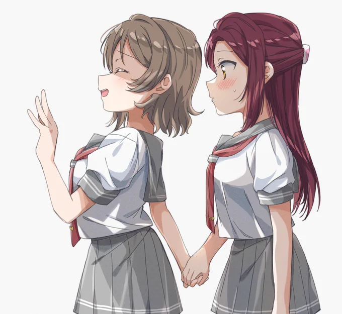 「嘘」↓↓こういう設定です↓↓「曜ちゃんたちこの後どうする?」「あ～ごめん、梨子ちゃんと私まだ用事があってさあ...」「そう?じゃあまた明日ね～」「うん!また明日～」『用事って...噓つき...』よう>>>>>>><りこ 