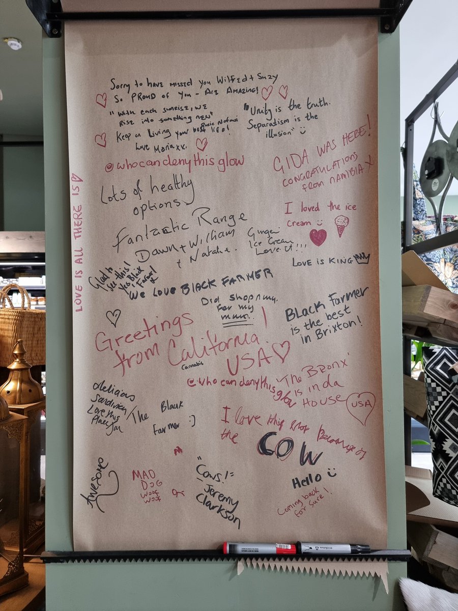 theblackfarmer's tweet photo. Exciting Visit! Jeremy Clarkson stopped by the store and signed our message wall. Thank you, Jeremy! We hope to see you again soon! @JeremyClarkson 🚜✨ #TheBlackFarmer #JeremyClarkson #Farmshop #VisitAgain https://t.co/6SYPeGlsvM