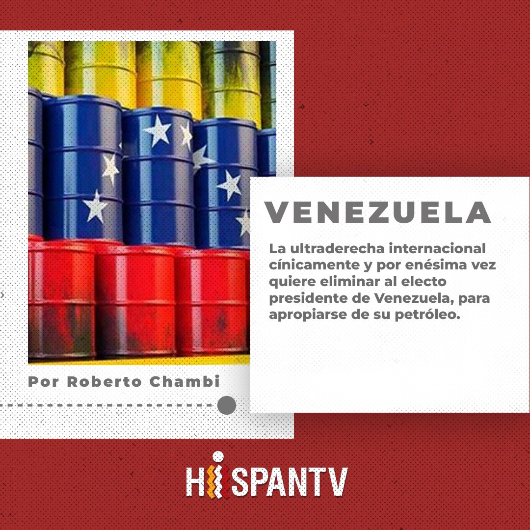 Nexo_Latino's tweet photo. #Opinión  Maduro no es el objetivo, sino la primera reserva petrolera del mundo

Por Roberto Chambi Calle @rochambica 

 ARTÍCULO COMPLETO https://t.co/MTwRV82xkN https://t.co/pCeLMERc0j