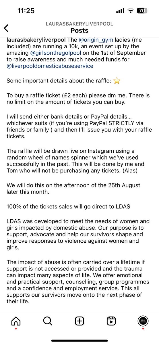 For those of you who aren’t on Instagram/FB we’re holding a raffle to raise funds for the Liverpool Domestic abuse service. 🖤