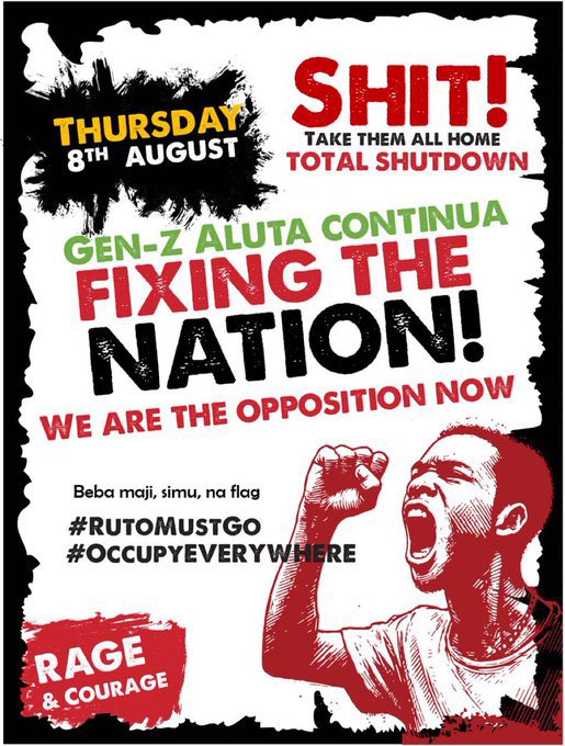 GOOD NEWS:
Go tell Pablo Escobar, George Ruto and their master mind, William Ruto that Nane Nane is just away by 4 DAYS! SHAME ON YOU! Tokea...

#NaneNaneMarch Amerix 2 Billion  Boniface Mwangi