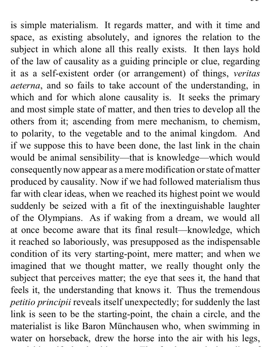 chswiger's tweet image. #Schopenhauer laughing at the absurdity of mere #Materialism yet that’s what we have now with #Secularization and denial of the #SubjectOfCognizance