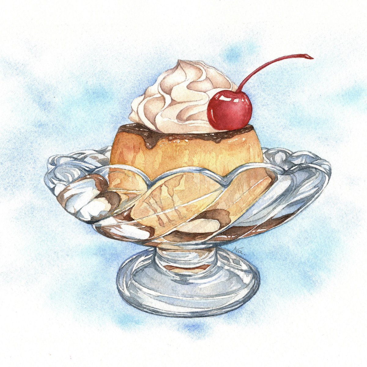 「食べ物描いたり、水彩で描いたり。 #私はこういう絵師です見た絵師全員参加」|なるしまなる＠クリエポJ-21のイラスト