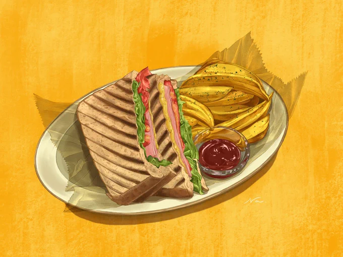 食べ物描いたり、水彩で描いたり。 #私はこういう絵師です見た絵師全員参加