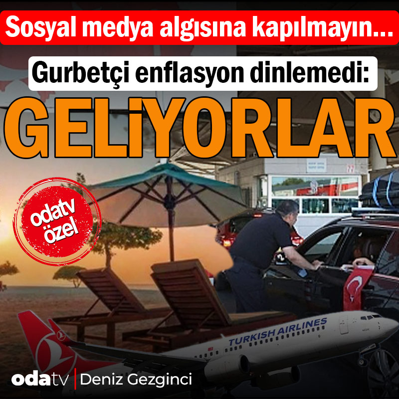 odatv's tweet photo. Sosyal medya algısına kapılmayın...

Gurbetçi enflasyon dinlemedi: Geliyorlar

Haber | Deniz Gezginci

#OdatvÖzel