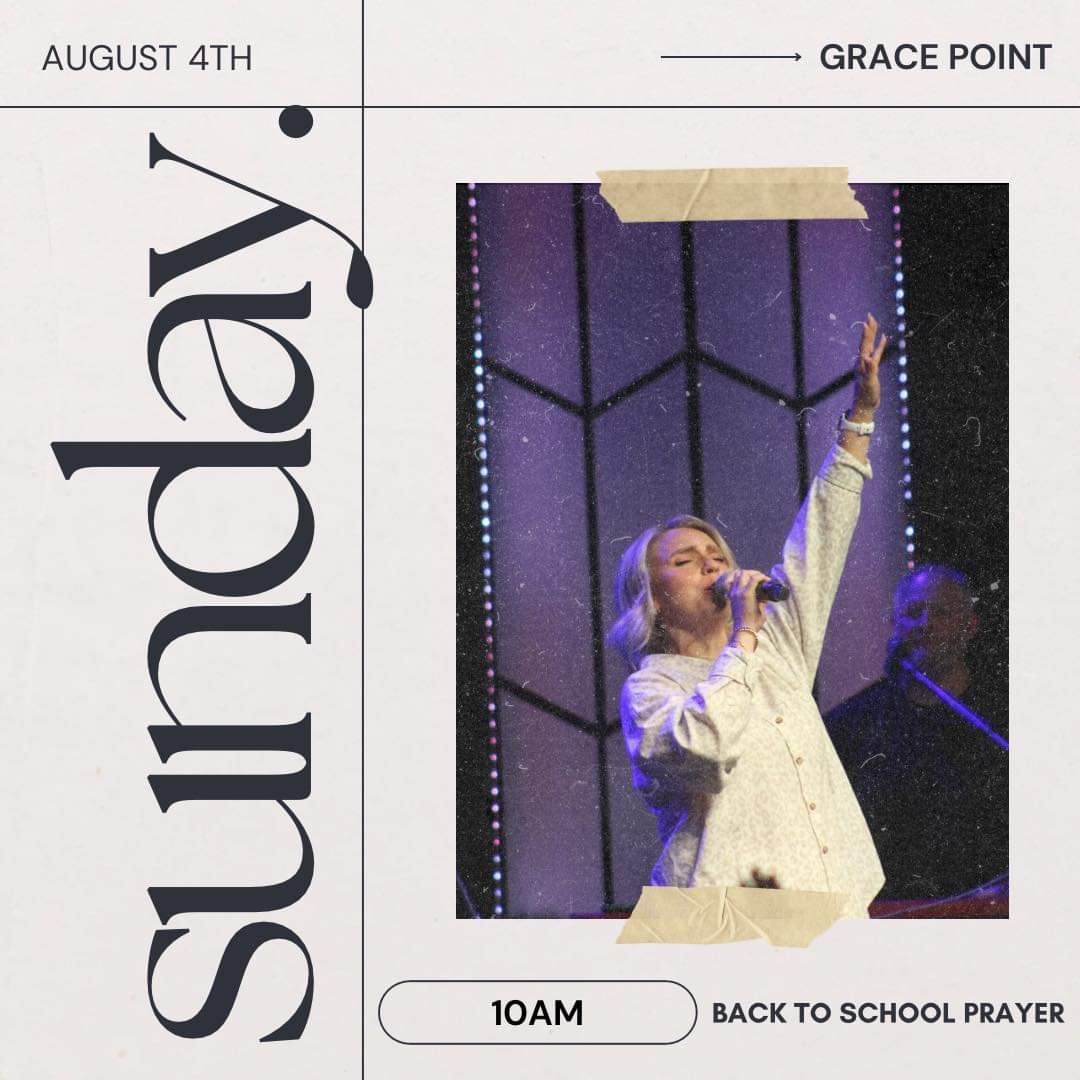 GracePointTN's tweet photo. Good Morning, FAMILY!☀️ We can’t wait to see your smiling faces @10am!😁 Don’t forget, we have our special Back-to-School prayer time during service! #school #TeachersTwitter #PrayerOfTheDay #SundayService 🙌🏻 https://t.co/43jgtvjQBF