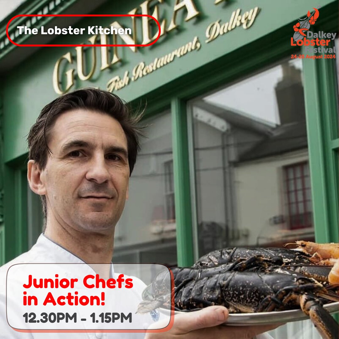 DalkeyLobster's tweet photo. Kick off the 2024 #DalkeyLobsterFestival with our yJr Chef Champions in the  #Lobsterkitchen with #SeanMusanje &amp; Jérôme Fernandes of @GuineaPigRest

📅Aug 24
⏰12:30- 1:15 PM
📍The Tramyard
Our talented young chefs will pass the baton to this year’s finalist &amp; prepare 2 dishes! https://t.co/QRoHyQOIbQ