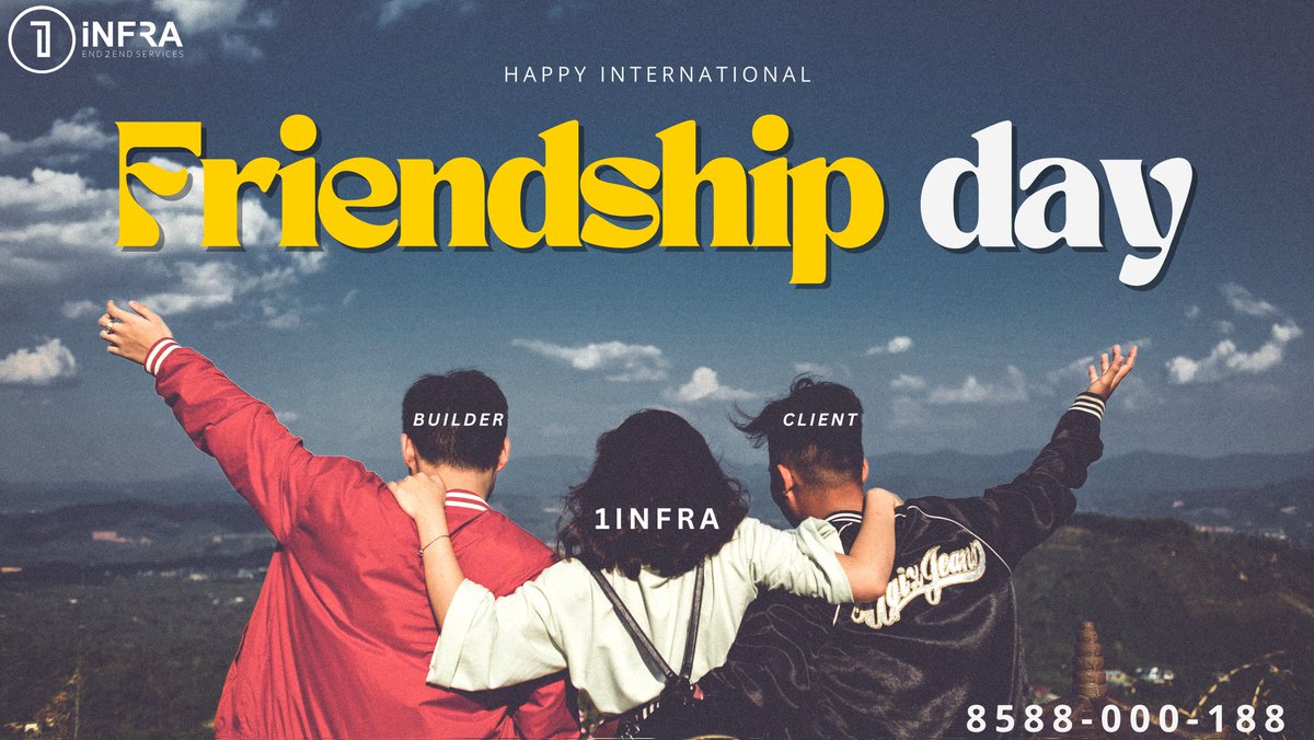 1infraofficial's tweet photo. Happy Friendship Day.. 1INFRA is a friend of a buyer and only they can make a good deal with the other friend who is a developer..

#FriendshipDay #friends #FriendshipDay2024 #RealEstate #indianrealestate #1infra #1infraofficial https://t.co/auEQ5vqh6f