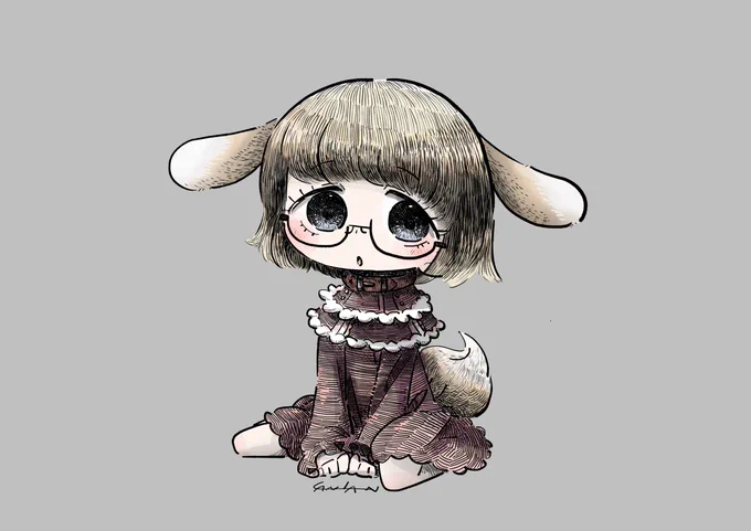 #illustraion #イラスト Small animal 