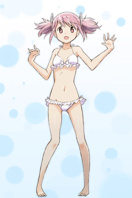 水着姿のまどっち。(過去絵) 