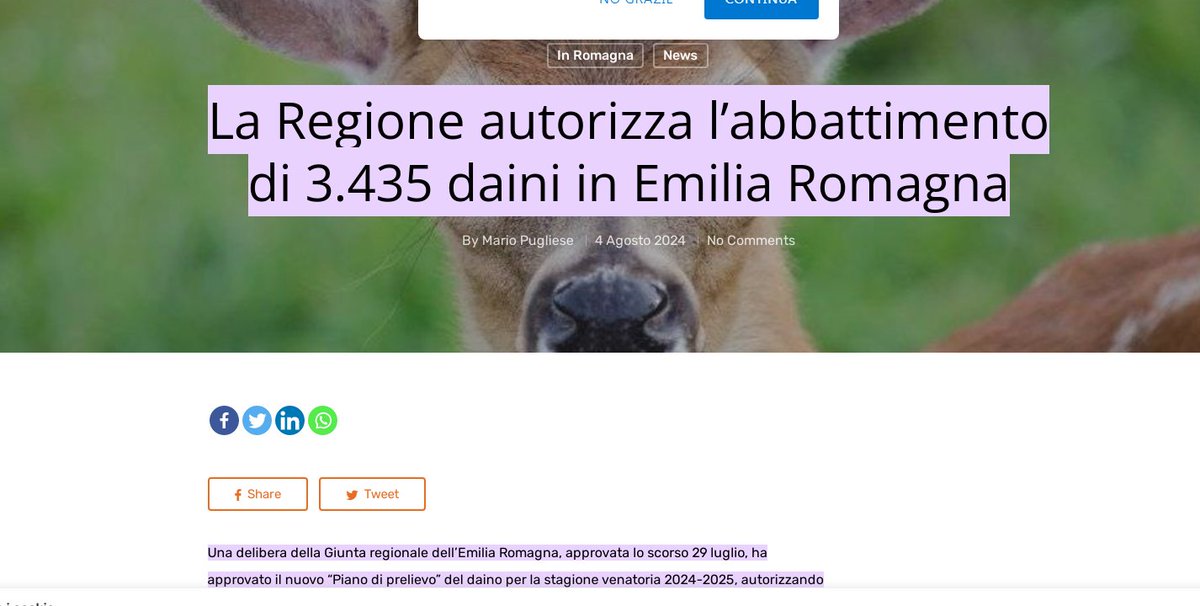 lucrezia_ilaria's tweet photo. A riprova che non importa se ti chiami #Fugatti o #Bonaccini (perché la giunta è ancora la sua) , le politiche sono le medesime
#KL1 #daini #emiliaromagna https://t.co/WNOs9LJBll