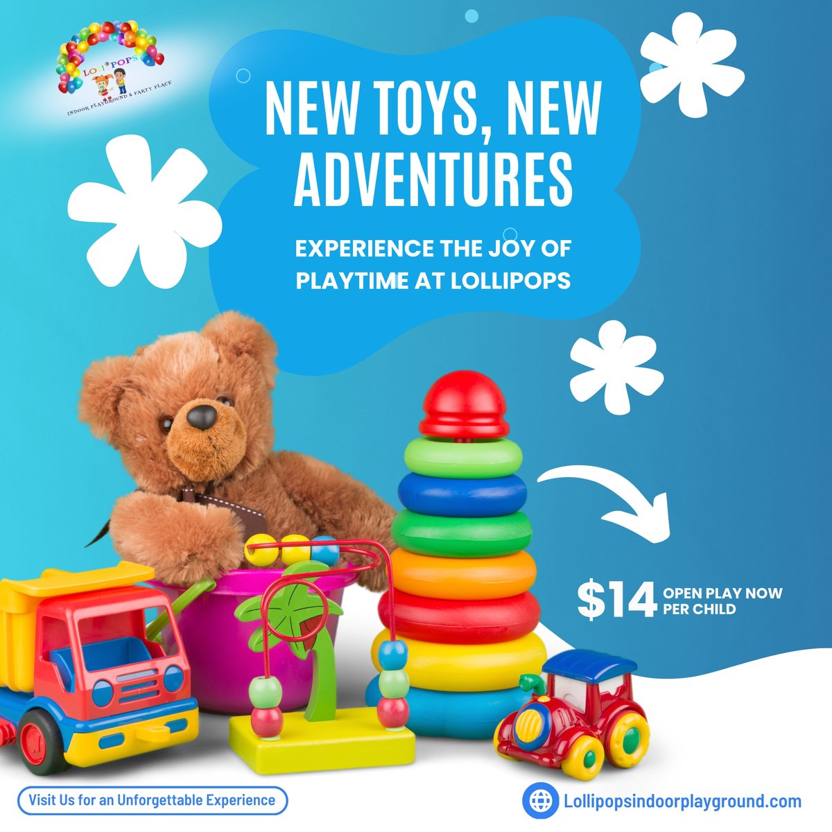 lollipopsindoor's tweet photo. 🎉 Looking for the ultimate playtime adventure? 🎈 Lollipops Indoor Playground offers open play at just $14 per child, with exciting new toys! Let your kids discover, learn, and have endless fun. Visit https://t.co/xb54MjsNaI 🧸✨😊 https://t.co/f83h5bSuYN