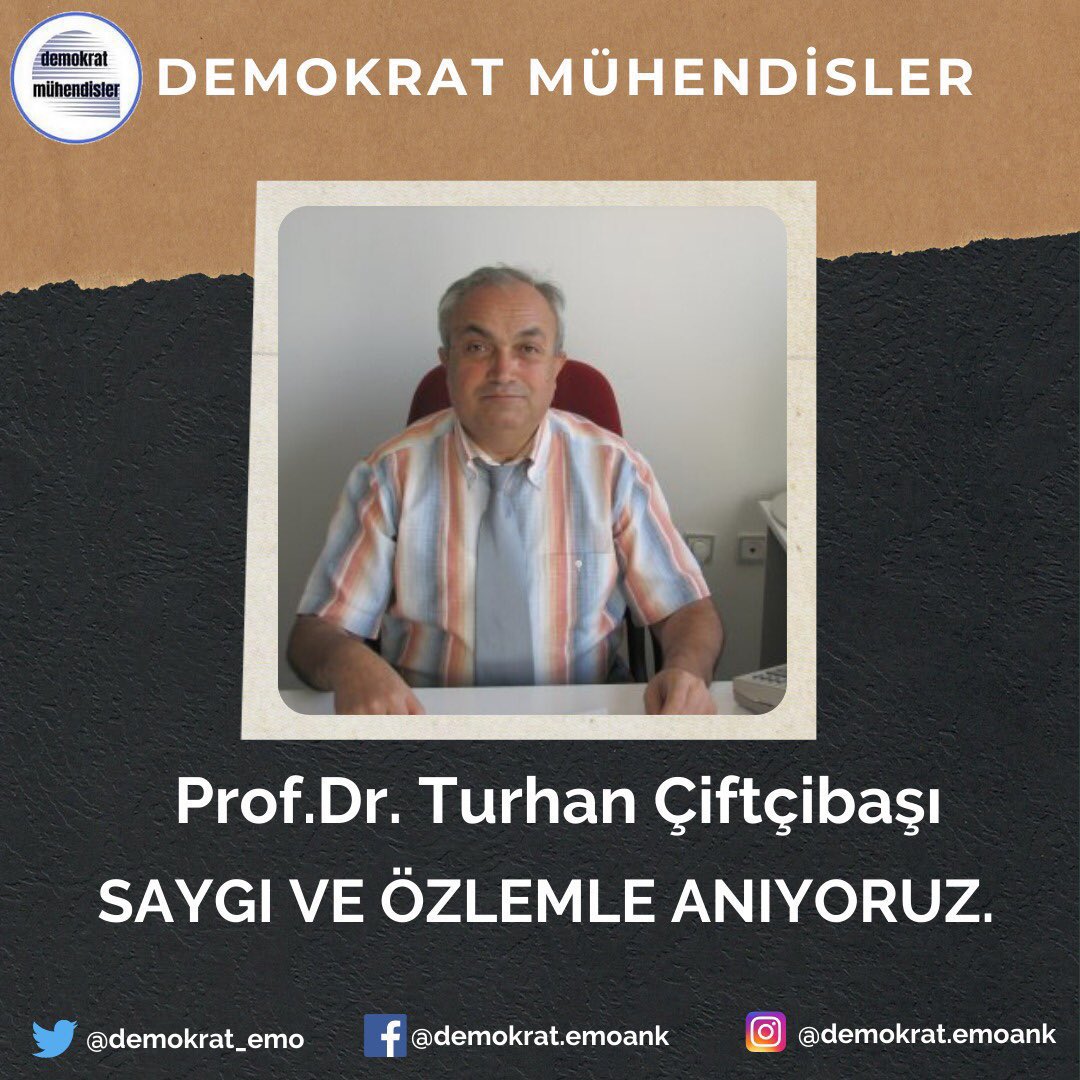 Hocamız, yol arkadaşımız #TurhanÇiftçibaşı aramızdan ayrılalı 16 yıl oldu. Kendisini saygıyla, özlemle ve hasretle anıyoruz…