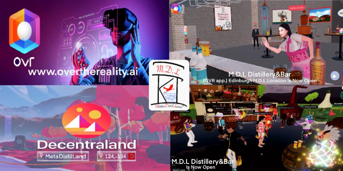 metadistilland's tweet photo. Hey #Metaverse Enthusiasts,
In both major projects, our M.D.L Distilleries§Bars are now open. 
This exclusive experience can only be enjoyed in @metadistilland 
👇🍻🥃👇🍺🥃
https://t.co/kLjQcgL1lY
Stay connected for upcoming events and surprises💫

✅Only Conscious Drinking +21 https://t.co/jJcrqct3cY