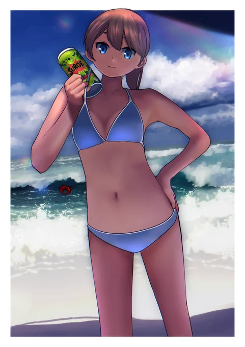 (落書き)水着イントレピッド海で泳ぐ前にはウォーミングアップを忘れずに! 