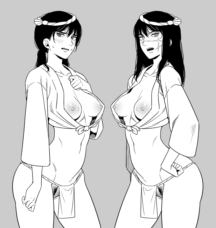 アサとヨルのふんどし絵 