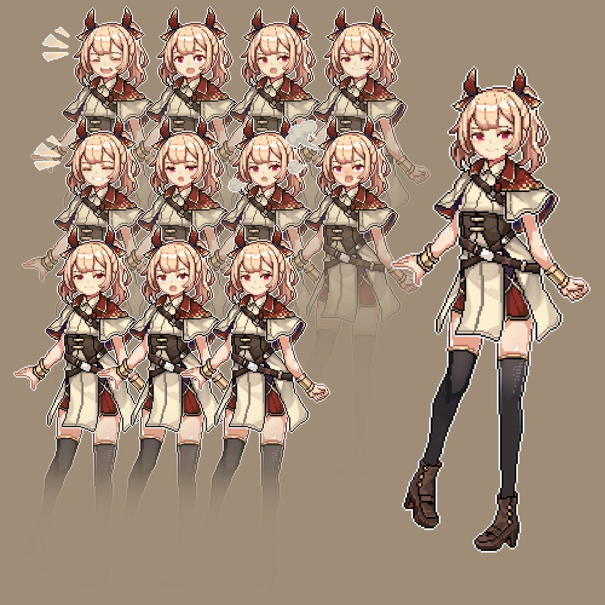 sanaki385's tweet photo. 製作中のゲーム【プロジェクト•ソラリス】
10月のゲームダンジョンに向けて頑張って進���ています！
この子はライバルキャラの凄腕魔法使い【テティア】ちゃんです！
#pixelart  #ドット絵　#プロジェクトソラリス https://t.co/OOwu41GXfg
