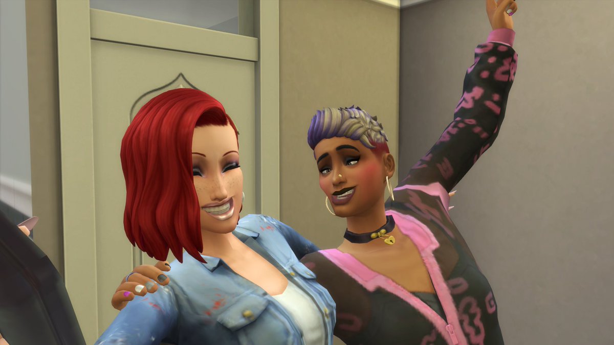 Lozziesims's tweet photo. Turns out Niyah is quite popular among her peers. She has lots of friends, who often gather at her home. #Sims4 https://t.co/K87iosJNiD