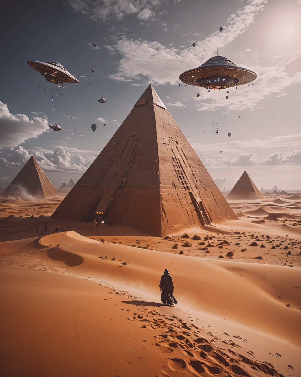 kshiravani6's tweet photo. Are there things like this in other planets that we don't know about?#AncientAliens
#PyramidPower
#SciFiArt
#DesertMysteries
#UFOsighting
#HistoricalFantasy
#ExtraterrestrialVisitors
#SurrealLandscapes https://t.co/3aeLD96K7a