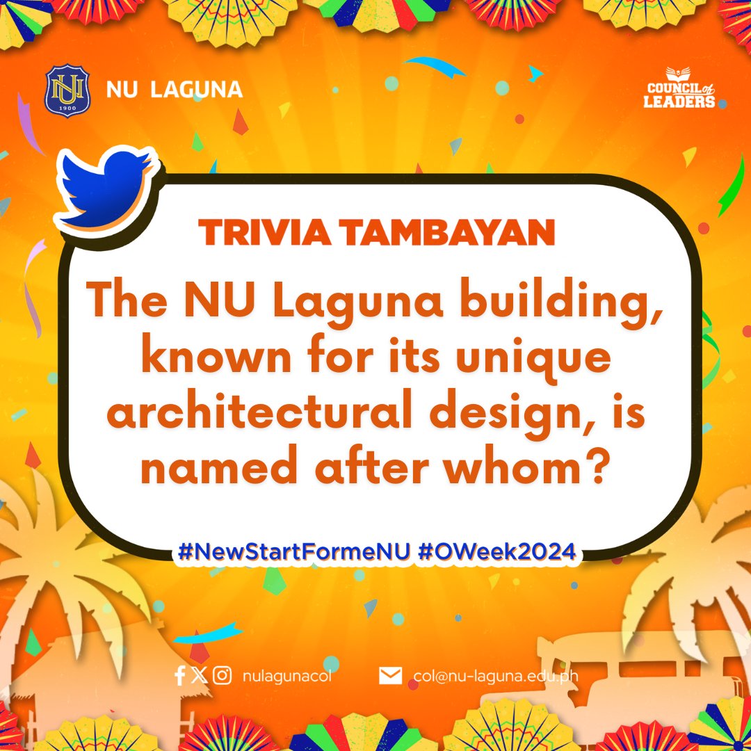 NULagunaPH's tweet photo. Round 1:
#NewStartFormeNU #OWeek2024 #NULaguna https://t.co/O0kGFVXUPW