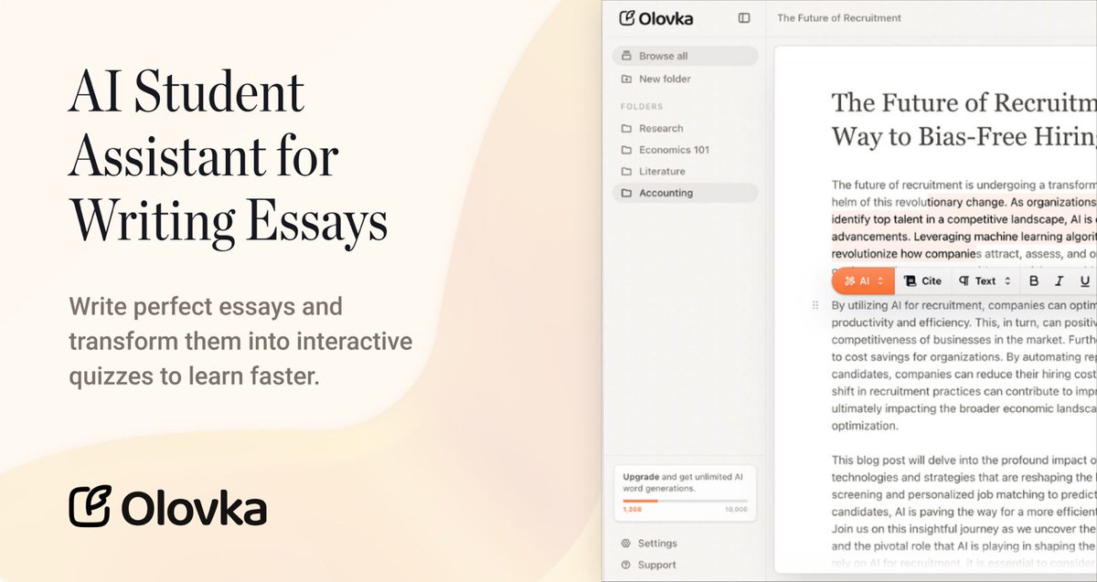DevDzoni's tweet image. We are beyond excited to announce our third product launch this year: Olovka - AI Essay Writer! 🌟
Check it out on Product Hunt: lnkd.in/eRJV6kk7
We can't wait to hear your thoughts and feedback on Product Hunt. Your insights help us improve and grow! 🤗
#aiessaywriter