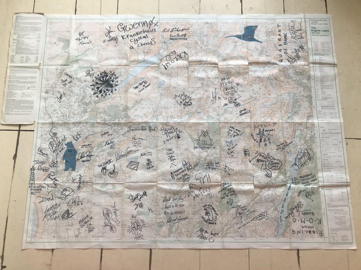 KRANKENHAUS KOUNTDOWN 
20 days to this excelsior event – wonderful words and music and Siberian eagle owls, in a castle on the Cumbrian coast. Here is the K2023 OS Mass Mind Map, signed and illustrated by many of 2023’s participants. Tickets / info here: krankenhausfestival.com