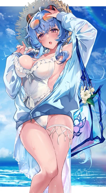 甘雨ちゃんと水着デート#原神 #GenshinImpact 