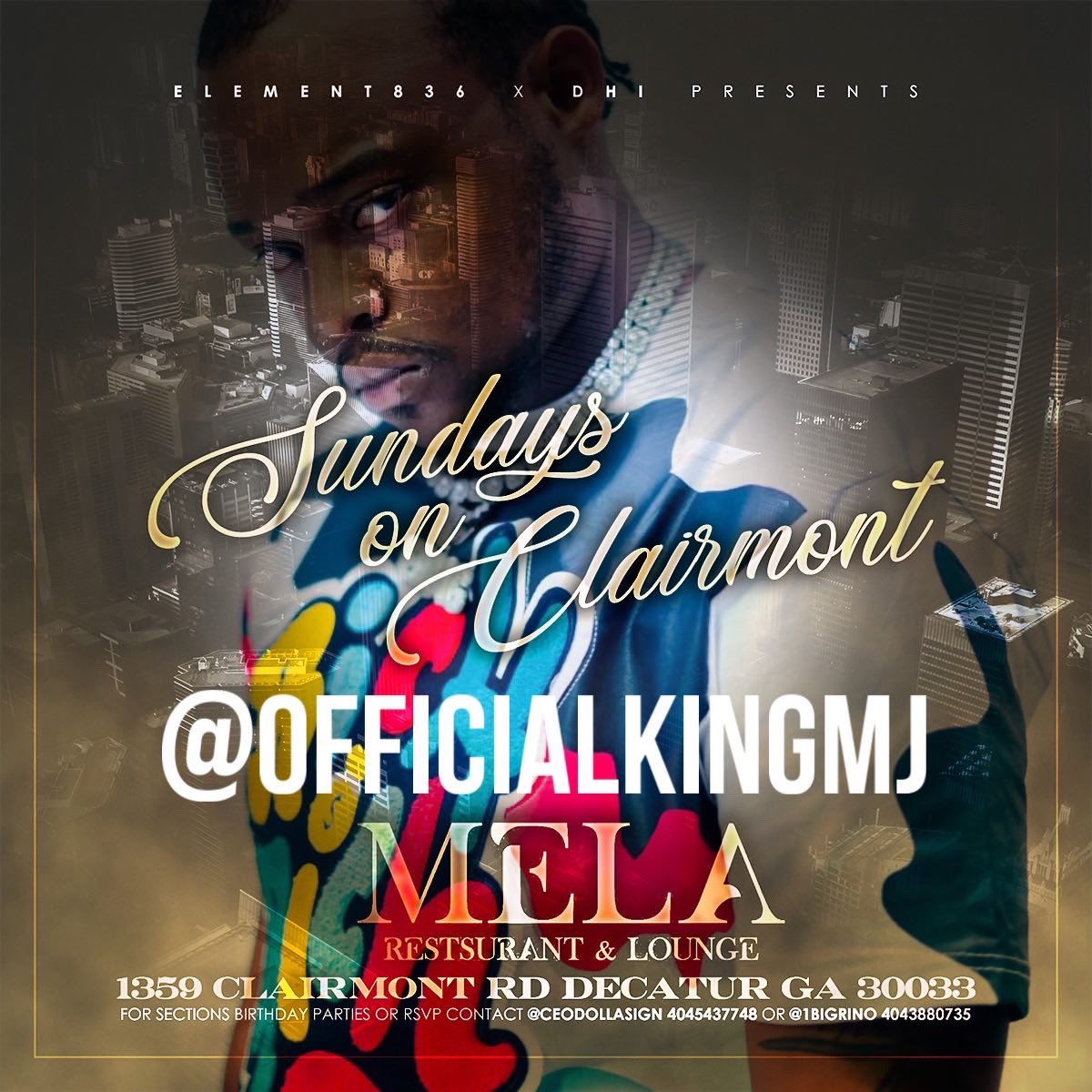 This Sunday be there or be square tonight at CLAIRMONT DOORS OPEN AT 10:30pm show them my flyer when you get there
