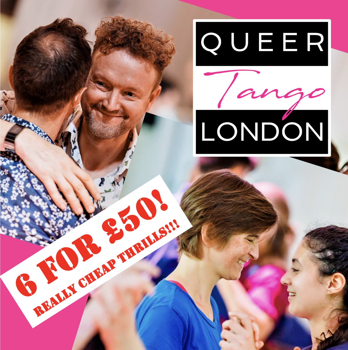 6 QTL nights, £50 – not £72 – ONLY till 5th September!
Book here: bishopsgate.org.uk/book?id=257601

A BARGAIN for ANYONE who wants to dance Queer  –

Fri 6 Sept
Fri 20 Sept
Fri 4 Oct
Fri 18 Oct
Fri 1 Nov
Friday 15 Nov

#queertango #queer #tango <a href="/bishopsgateInst/">Bishopsgate Institute</a> #LGBTQIA