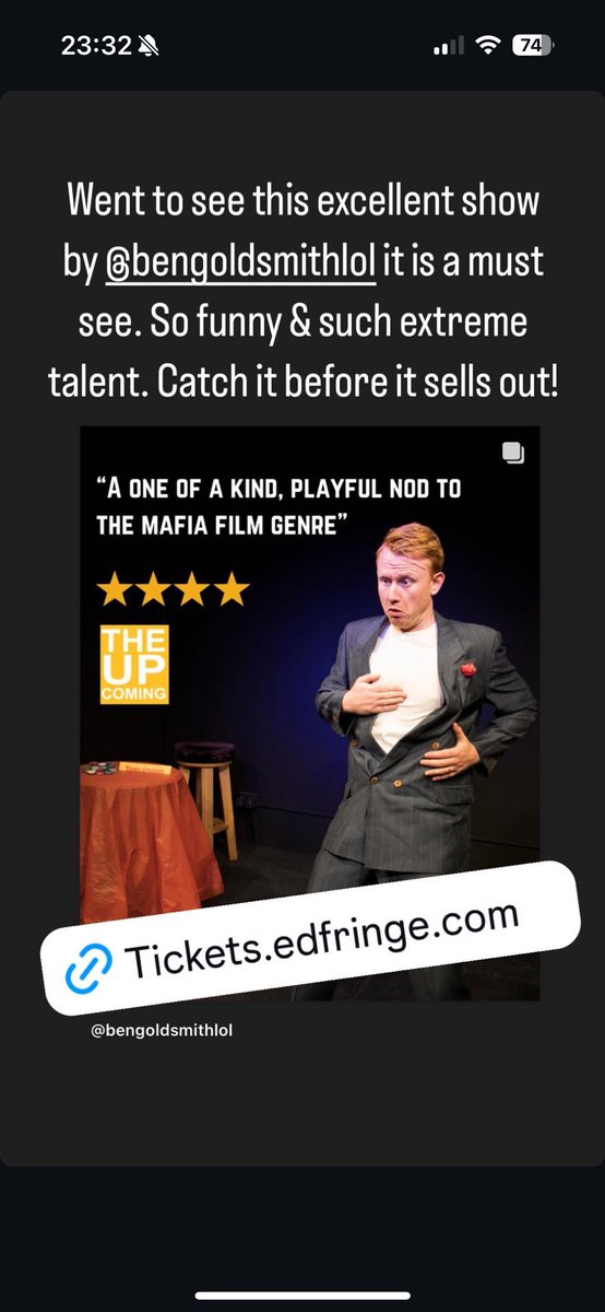 Very kind comments over here on the gram form <a href="/nerineskinner/">Nerine Skinner</a> 😍 take a trip to CrimeLandTown at 17:55 today! Mash House <a href="/JTTedinburgh/">Just The Tonic Comedy Edinburgh</a> tickets.edfringe.com/whats-on/ben-g…