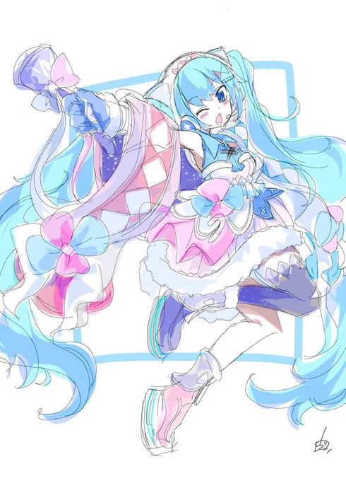 #私はこういう絵師です見た絵師全員参加指で絵描いてます('ω') 