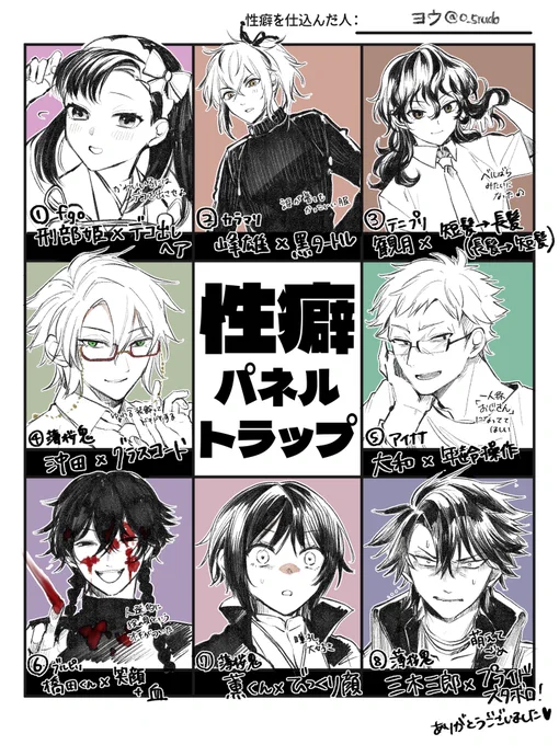 性癖パネルトラップ、おまたせしました!
楽しかったです、ありがとうございました〜♪ 